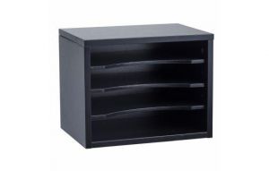 Stackable Desk Organizer With Removable Shelves, Black