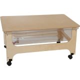 Tot Size Sand & Water Table With Lid, Tan Frame