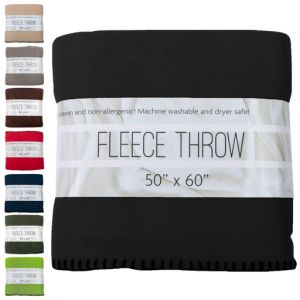 Wholesale Fleece Blankets 50" X 60" - Black