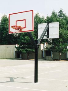 Ultimate Steel Double-sided Basketball System, Color: Black