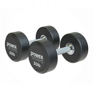 Prostyle Round Rubber Dumbbell, Pair, 30 Lb