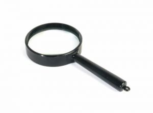 Magnifier Black Plastic Frame 2.5 Inches Diameter 2x Magnification