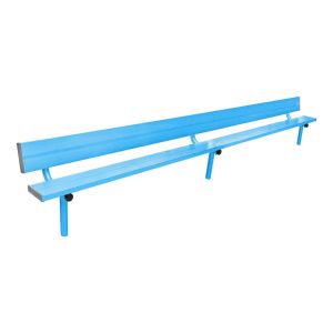 Aluminum Bench With Back; 16'; Stationary
