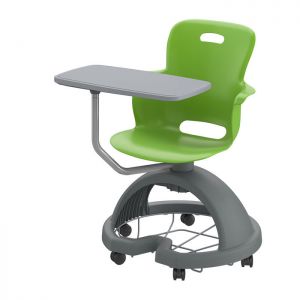 Storage Base,  Articulating/ Telescoping Work Surface With Pencil Rim, Easy Grip Handle In Shell.specify Casters.