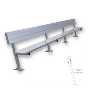 Player Bench With Seat Back - 21' - Surface Mount