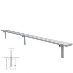 Player Bench - 15' - In-ground  (powder Coated)