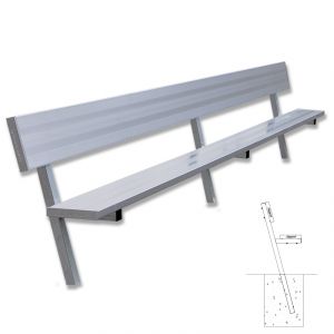 Player Bench With Seat Back - 15' - In-ground