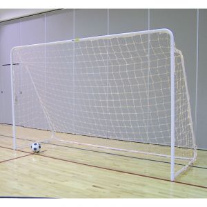 Soccer Goal (indoor/outdoor) - Steel - Folding Soccer Goal (7'h X 12'w X 4'd) - Portable - Youth/junior (white)
