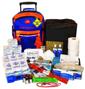Lifesecure Securevac Easy-roll 30-person Evacuation & Shelter-in-place Kit With Bleedstop Compact 200 Bleeding Control Kit