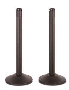 Chainboss Stanchion With Black Post, No Chain - Unweighted Base, 2 Pack