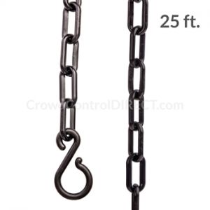 2" Plastic Chain 25ft Bag With S-hooks, Black