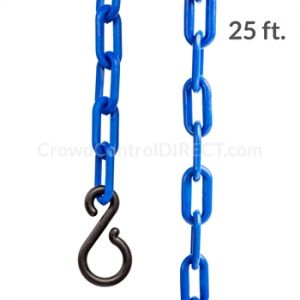 2" Chainboss Plastic Chain 25ft Bag With S-hooks, Blue