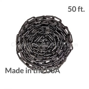 2" Plastic Chain 50ft Box, Black