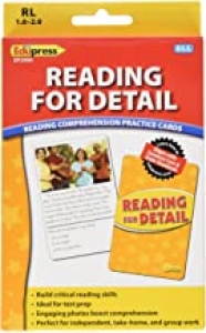 Reading Comprehension Practice Cards: Reading For Detail, Yellow Level