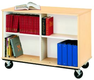36 Tall  Open Double Sided Book Cart