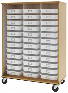 67 Tall  Open Tray Storage, 36 (31/2) Trays  Without Doors