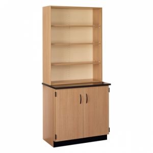 Base/hutch Combo Unitsopen Shelf Hutch, With Lock, Chemical Resistant Laminate Top (base Molding Included)