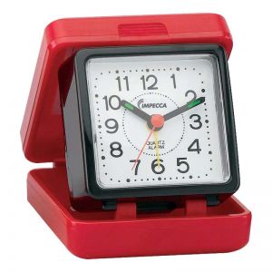 Impecca Travel Beep Alarm Clock, Red/black