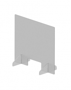 Clear Acrylic Stand Up Safety Barrier, 31.5h X 35.5w X .220