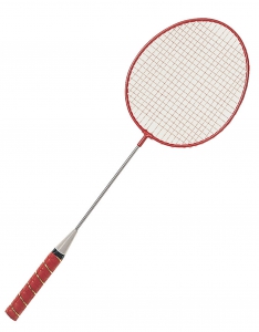 Steel Shaft/frame Badminton Racket,red