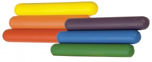 Foam Relay Baton Set,set Of Six Colors: One Of Each In Green, Orange, Purple, Red, Blue And Yellow