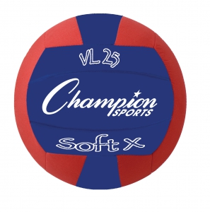 Rhino Skin Soft X Volleyball,red/blue And White