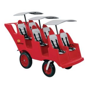 6 Seat-fat Tire-red/gray-buggy-w/canopy