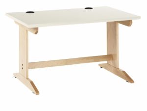 Work Layout Wood Rectangle Activity Table, Laminate Top, 48"W x 30"D x 27"H, Maple