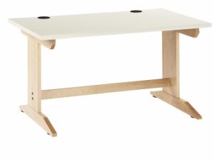 Work Layout Wood Rectangle Activity Table, Laminate Top, 60"W x 30"D x 27"H, Maple