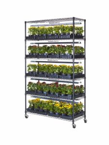 Mobile Plant Growing Stand, 48"W x 18"D x 82"H, Metal