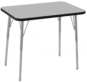 24x36 Rectangular Contour Activity Table Grey/black/silver Standard Swivel
