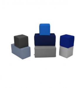 Softscape Block Set, 7-piece - Navy/powder Blue