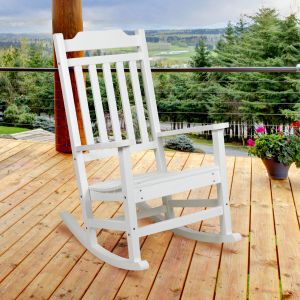 Winston All-weather Poly Resin Rocking Chair In White
