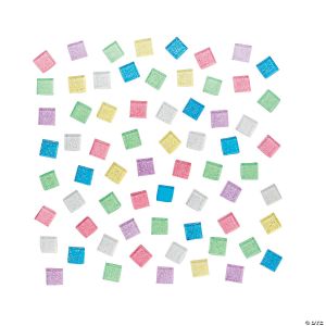 Plastic Glitter Mosaic Squares