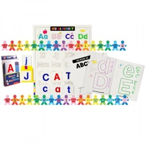The Alphabet Kit - Includes: 30 Alphabet Cards, 25 Abc Books, 10 Alphabet Kids Borders,