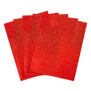 Holographic Card Stock - 8.5"x11" , 10pt, 25 Sheets, Sparkle - Red