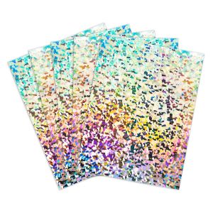 Holographic Card Stock - 8.5"x11" , 10pt, 25 Sheets, Menagerie - Silver