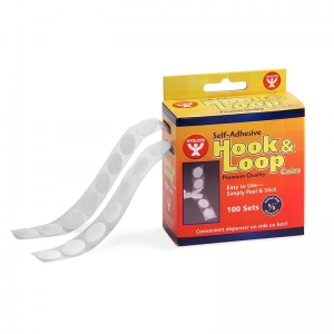 Hook And Loop - 1250 Roll 5/8" Coins, White