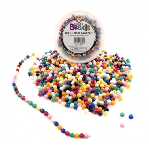 Bucket O'beads Class Economy - 1000 Faceted, 8 Mm, Opaque