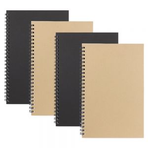 Spiral Sketchbook - 5.75"x8.75", 5 Books, Black 100 Pg