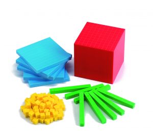 Four Color Plastic Base Ten Set, 121 Pieces