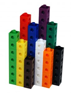Linking Cubes With 10 Colors, Set Of 100