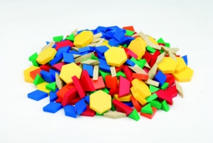 Deluxe 1cm Plastic Pattern Blocks, Set Of 250 