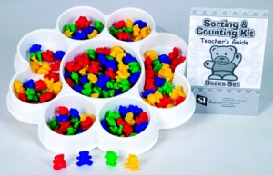 Bears Sorting/counting With Tray And Guide, Set Of 144