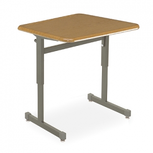 Silhouette Desk With Hard Plastic Top W/adjustable Leg