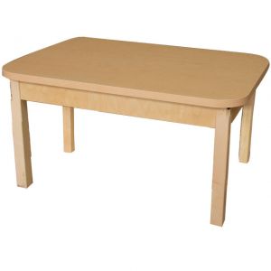 Rectangle 24" X 48" High Pressure Laminate Table With Hardwood Legs 16"