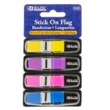 (12 PK) 1/2IN COLOR CODING FLAGS 120CT STICK ON FLAGS