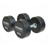Prostyle Round Rubber Dumbbell, Pair, 65 Lb