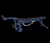 Adjustable Bench, w cabled Leg Developer