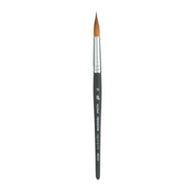 Aqua Elite Long Round Brush, Synthetic Bristles, Short Handle Watercolor Paintbrush, Matte Black, Size 12, 1 Count
